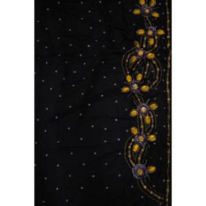 Boho Vintage Broderie Saree Art Indien Soie Viscose Tissu pour Couture, Couture, Patchwork, Costumes et Artisanat Fait Main - Product Image 2