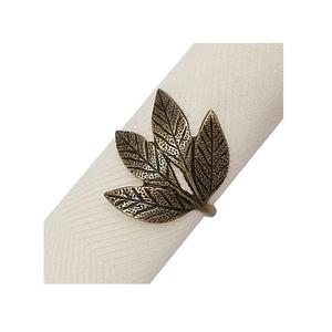 Highest Quality Metal Napkin Ring Leaf Design Customized Size <b>Tissue</b> <b>Paper</b> Rings For Wedding Party Events Use - Product Image 1