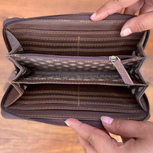 Handmade Hair on Leopard Print Genuine Leather Zipper Wallet Western Cowhide Leather Clutch for Women Credit Card & Phone Wallet - Product Image 4