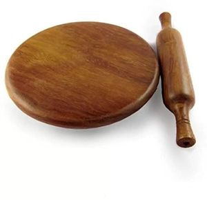Ensemble d'outils de cuisine indienne en bois de qualité supérieure 100% connu sous le nom de chakla belan - Product Image 4