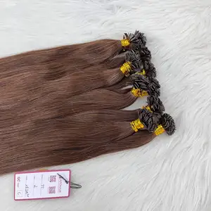 Высококачественные волосы с плоским кончиком темного цвета, волосы нереми, 18 дюймов, прямые 100% Реми-топ для наращивания волос