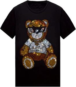 High Quality Custom Logo Men's Streetwear Boxy Tshirts 220GSM Heavyweight <b>Cotton</b> Rhinestone Digital Printing Puff <b>Raw</b> Hem - Product Image 1