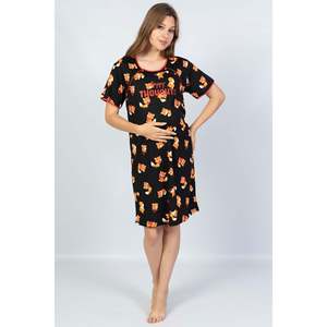 BAYAN P.SUPREM CIFT PATLI KISA KOL HAMILE TUNIK - สีดำ - สีดำ - Product Image 1