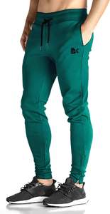 Pantalon de jogging à fermeture éclair confortable pour hommes Pantalon de survêtement léger en toile pour entraînement de gymnastique Pantalon de survêtement à poches droites Style décontracté foncé - Product Image 5
