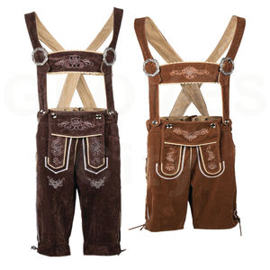 Pantalón corto bávaro tradicional Lederhosen para hombre, traje con botones rústicos bordados alemanes clásicos, tirantes y estilo - Product Image 5