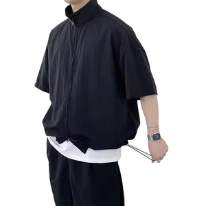 T-shirt et short de sport pour homme, style streetwear, en velours, avec fermeture éclair, motif 3D écologique, pour l'hiver - Product Image 3