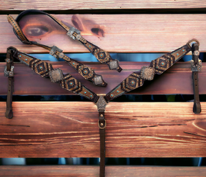 Genuino 100% cuero de vaca argentino Vintage Smart Custom Logo Cowhide Horse Riding Headstall Set para entusiastas ecuestres - Product Image 6