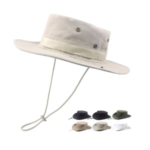 Chapeau de pêcheur coréen simple mode pour femmes hommes réversible coton uni Portable crème solaire chapeau de soleil seau chapeaux - Product Image 1