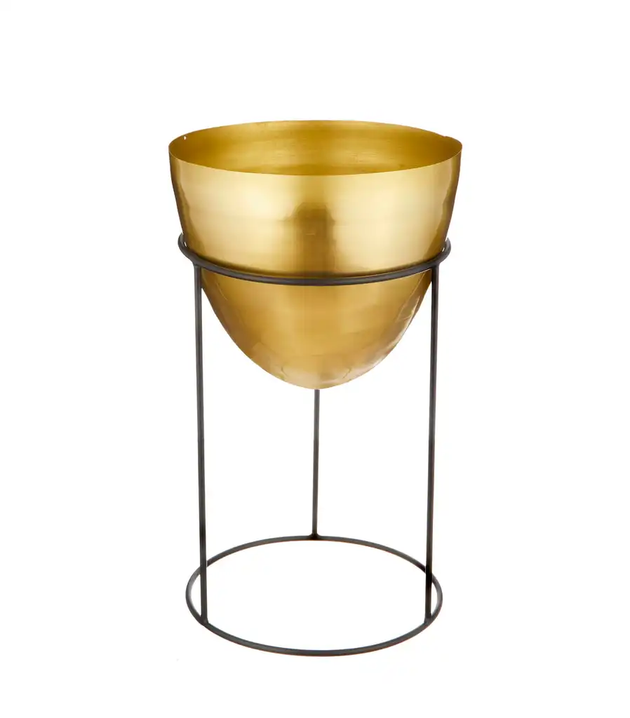 Orlando Gold & Black Planter Pequeno