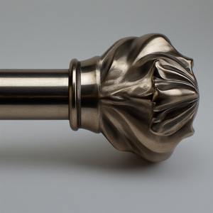 Golden Aura Single <b>Curtain</b> Pole Featuring Metallic Shine And Minimalist Design Perfect For Luxury Bedroom - Product Image 2