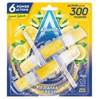 Vente en gros ASTONISH 2X40G Bloc de toilette Nettoyant suspendu parfumé au citron en vente