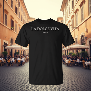 T-Shirt Italiana Chic 'La Dolce Vita' per Eventi Promozionali - Product Image 3