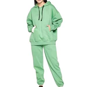 Conjunto de chándal con capucha, pantalones, jerséis de manga larga, traje informal cálido para mujer, servicio OEM, chándal de talla grande personalizado para mujer - Product Image 1