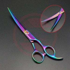 Ciseaux incurvés de toilettage professionnels pour animaux de compagnie \ Cisailles Chunker en acier inoxydable en gros personnalisées - Product Image 3