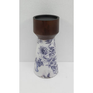 Porte-bougie de l'avent en métal au design moderne, décalcomanie faite à la main, finition émaillée, pour décoration de table de Noël à la maison - Product Image 3