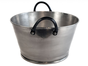 Solid Metal Champagne Ice Bucket Tub with Leather Handle for Bar and Night Clubs Large Champagne Chiller Beer Ice Bucket Tub - Product Image 2