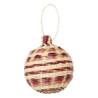 Boule de décoration en rotin, cercles en herbe de mer, boule de noël, design moderne pour arbre de noël, décoration de noël faite à la main, vente en gros