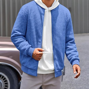 Casual Men's Washed Stand Collar Front Logo <b>Lightweight</b> Softshell Zipper Sportswear Windbreaker Bomber Flight <b>Jacket</b> Vintage - Product Image 1