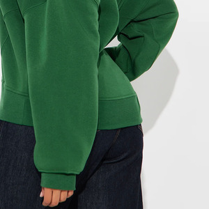 Sweat-shirt à col en V pour femmes, tissu en coton et polyester, manches longues, style pull-over, polaire intérieure douce pour la chaleur, coupe décontractée 2026 - Product Image 6