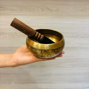 Traditional Tibetan <b>Bronze</b> Sound Bowl <b>Gift</b> Set with Carry Case Mindfulness Accessory Metal Craft - Product Image 6
