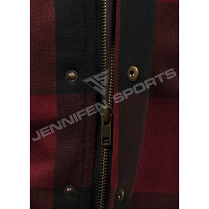 Lo último en camisa de tela de franela de algodón 100% con manga larga, cremallera y botones, cierre de bolsillos en el pecho, forro y protecciones para invierno - Product Image 6