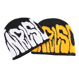 หมวกบีนนี่ลายหัวกะโหลกถักอะคริลิคแจ็คการ์ดแบบ100% ออกแบบได้ตามที่ต้องการสำหรับใส่ไปทะเลทุกฤดูกาล - Product Image 1