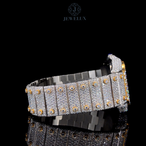 Montre de luxe pour homme avec diamants, cadran carré, entièrement sertie de zircone, mouvement automatique en or, haute qualité, édition limitée, charme chic - Product Image 4