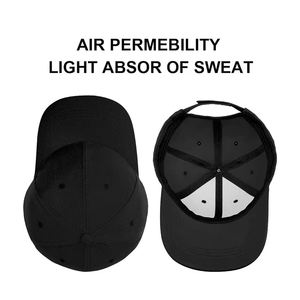 Casquette de baseball bleu marine à 5 panneaux avec logo brodé 3D Casquette de sport imperméable perforée à trou découpé au laser - Product Image 2