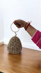 Sparkle and Shine Embroidered Clutch with <b>Sequin</b> Detailing Adds Glamour to Every Step You Take - Product Image 2