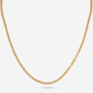Elegante Collar de Aleación de Zinc Dorado 190254 con Patrón Geométrico de Titanio y Diamantes de Imitación para Fiestas, Compromisos y Aniversarios - Product Image 3