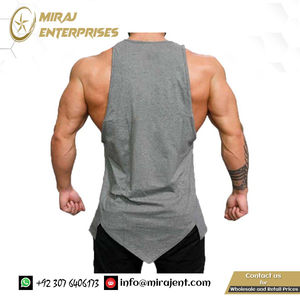 Camiseta sin mangas de algodón sólido para hombre, camiseta interior de fitness, chaleco musculoso, camiseta sin mangas, camiseta sin mangas para culturismo - Product Image 2