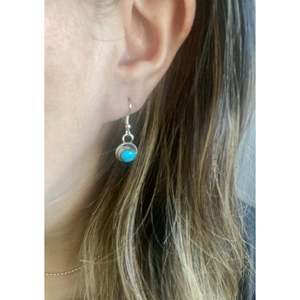 Pendientes Colgantes Hechos a Mano en Kingman con Turquesa y Plata de Ley, Estilo Navajo, para Regalo - Product Image 2