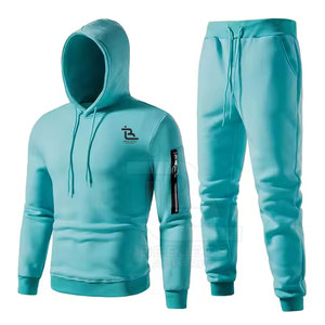 Conjunto de traje de jogging de dos piezas de algodón 100% de alta calidad, nuevo diseño personalizado con cuello con capucha para invierno, hecho a la venta - Product Image 1