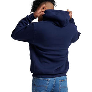 Sweat à capuche en coton polaire unisexe mélange lourd couleur unie Logo imprimé marque privée poche kangourou sweat à capuche thermique - Product Image 4