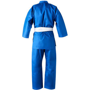 Combinaisons d'entraînement de karaté unisexes pour adultes, légères, en polyester/coton, extensibles, avec logo frontal, vêtements de boxe et d'arts martiaux - Product Image 3
