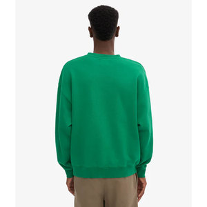 เสื้อสเวตเชิ้ตคอกลมสีเขียว ทรงปกติ ผ้าถัก สีพื้น สไตล์ลำลอง ใส่ได้ทั้งชายและหญิง แขนยาว - Product Image 4
