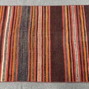 Kilim Rug, 2.3x8.7 ft Vintage Rug, <b>Brown</b> Oriental Rug <b>Wool</b> - Product Image 3