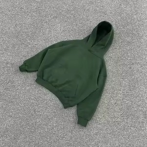 Fabricants personnalisés Sweat à capuche zippé en coton brossé Poids lourd Baggy Sweat à capuche zippé Oversized Crop Streetwear Hoodie UNISEX - Product Image 3