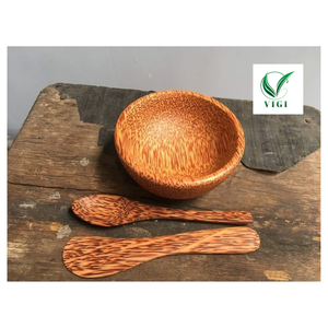 Cuenco de madera de coco hecho a mano de Vietnam vajilla natural ecológica sostenible con precio de fábrica al por mayor - Product Image 4