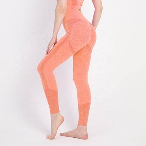 ชุดโยคะเอวสูงสำหรับขนาดพิเศษเสื้อกล้ามเล่นกีฬาทรงตัวยูเลกกิ้งผ้าถักสำหรับฟิตเนสยิม - Product Image 4