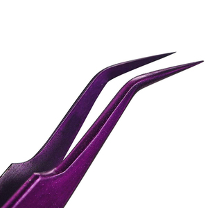 Pince à épiler d'extension de cils de qualité professionnelle Application de cils de volume Pince à cils à pointe fine pour un travail de cils de précision - Product Image 2