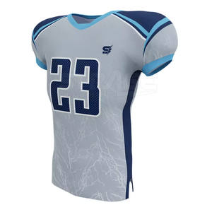 Maillots de football américain personnalisés avec nom et numéro imprimés, grande taille, respirants, anti-humidité, séchage rapide, 100% polyester - Product Image 3