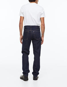 Jeans en denim pour hommes, coupe droite slim, confortables, en coton, personnalisés, délavés, imprimés, style streetwear sport décontracté, pour la fête, OEM/ODM, collection Printemps - Product Image 3