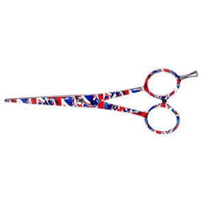 Tijeras de peluquero de 6 \ "recubiertas de azul con punta de hoja afilada Nuevas cortinas de peluquería con materiales de mango de plástico y goma - Product Image 2