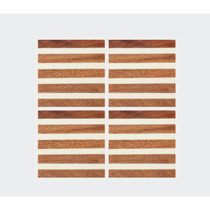 Accessoires d'ustensiles de cuisine Tapis de verre Finition en marbre brun brillant Ensemble de sous-verres en bois avec support pour la maison Fournitures d'hôtel - Product Image 5