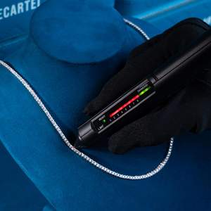 Chaîne tennis en moissanite 3MM avec bracelet tennis offert, fabriquée à la main en or blanc 14K, métal durable - Product Image 1