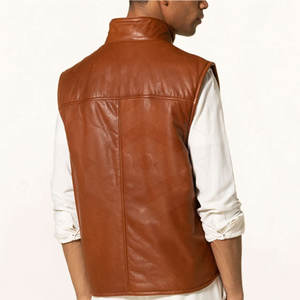 Chaleco de cuero 2024 de moda para hombre 100%, ropa exterior transpirable de buena calidad para invierno a un precio razonable - Product Image 3
