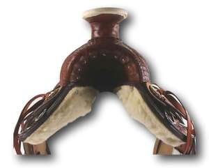 ชุดม้าแบบชาวตะวันตกอานม้าหนังคุณภาพสูงและลุยต้นไม้สำหรับฟาร์มปศุสัตว์และเส้นทางขี่ม้า - Product Image 3