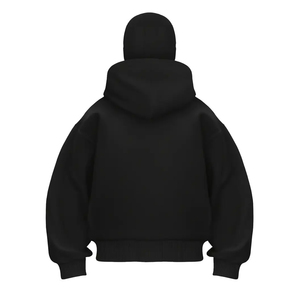 Wholesale High Quality Unisex Men Drop Shoulder Zipper <b>Makes</b> Hoodies Streetwear Oversized Blank Full <b>Face</b> Zip Up Hoodies - Product Image 2
