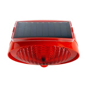 Kit de feux de signalisation solaires noirs avec clignotant rouge, étanche IP68, en aluminium et plastique, avec réflecteurs blancs en PC pour balisage routier - Product Image 6